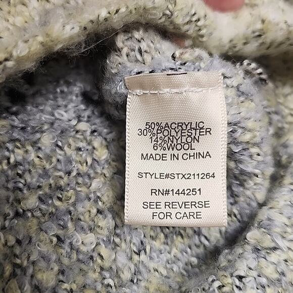 Sincerely Jules Pullover Boho Wool Blend Sweater Cropped Bell Sleeve Oversized S - Picture 3 of 4